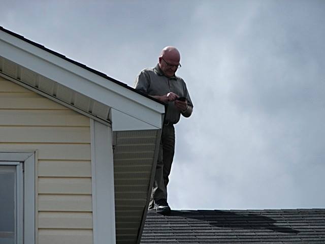 Jerry Inpects Roof